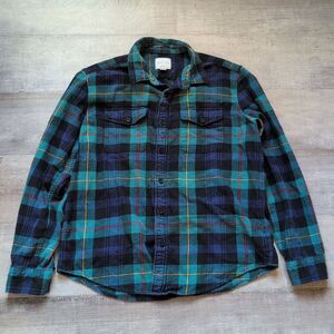 American Eagle Unisex Green Plaid Shirt Size XL